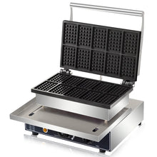 HPH2O Commercial Waffle Maker 10PCS Square Shape Waffle Machine 1550W Waffle NonStick Coating Baking and Dessert Maker