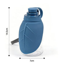 New 2-In-1 Leaf-shaped Pet Water Bottle Foldable 300ML Dog Outdoor Water Cup with Lanyard Pet Water Dispenser Pet Walking