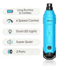 6-Speed Dog Nail Grinder Enhanced Pet Nail Grinder Super Quiet Rechargeable Electric Dog Nail Trimmer Painless Paws Grooming