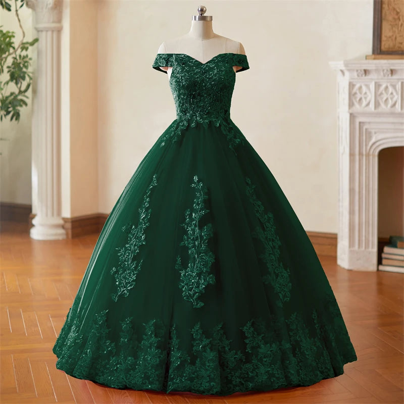 Y&M Novias Off Shoulder Plus Size Vestido De Noiva 2026 New Wedding Dress Train or Floor Customized large Bridal Tulle Mariage