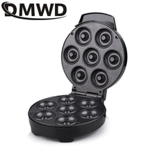 DMWD 110V/220V Electric Donut Maker Automatic Heating Egg Cake Bread Baking Machine High Power Fast Heating Oven Pan Breakfast