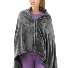 Coral Velvet Heating Blanket 8 Heated Areas 3 Heated Level USB Heating Shawl Wearable Design Fast Heating Electric Blanket