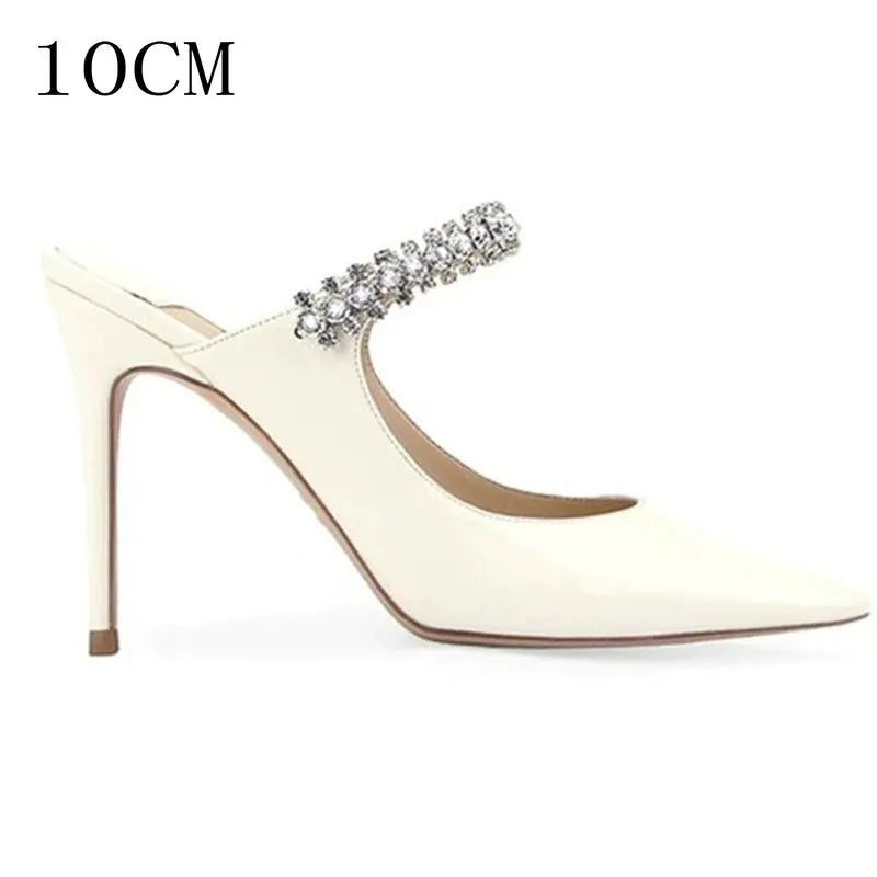 2026 Fashion Women Slippers Pointed Toe High Heels Sandals Sexy Stripper Party Slides Mule Ladies Shoes Slingbacks Slides