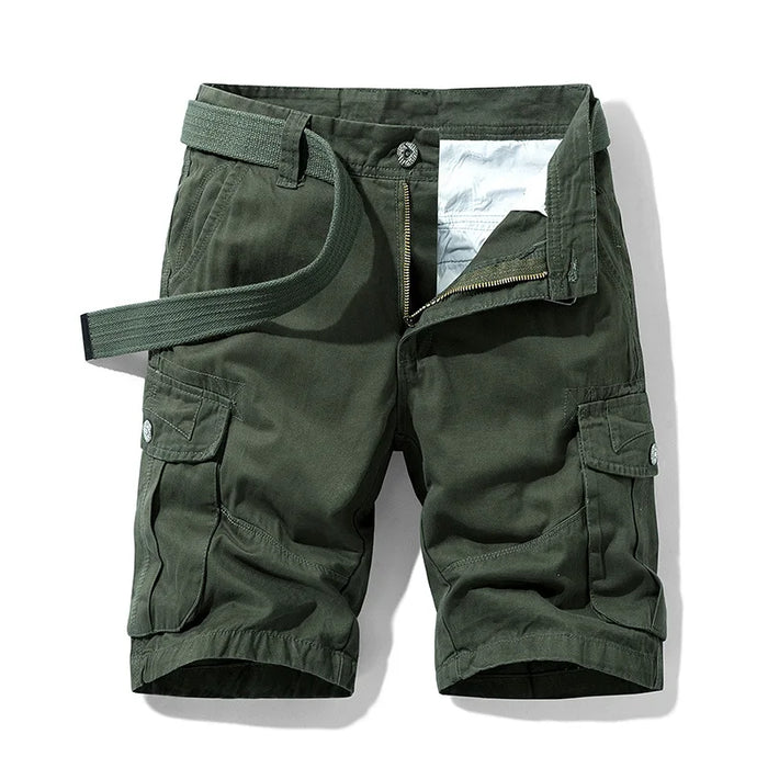 Nouveau short cargo homme été 100 % coton fin, short décontracté multi-poches de qualité, pantalon de sport jogger, short ample pour homme