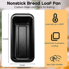 Nonstick Baking Bread Loaf Pan Carbon Steel Toast Bread Pan Tin Kitchen Rectangle Bakeware for Brownies Meatloaf