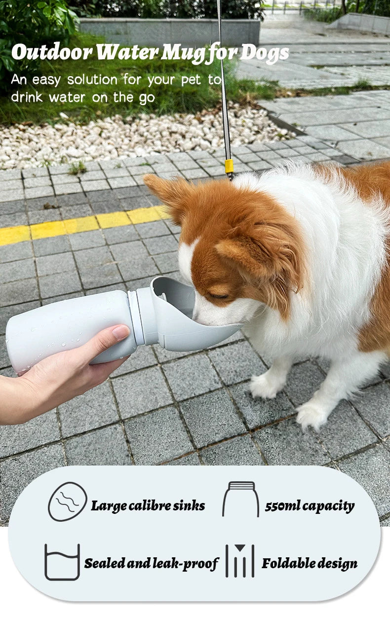 Creative Foldable Pets Water Feeding Bottle Portable Walking Dog Cat Silica Gel Mug Drinking Feeder Dispenser Cup Pet Supplies