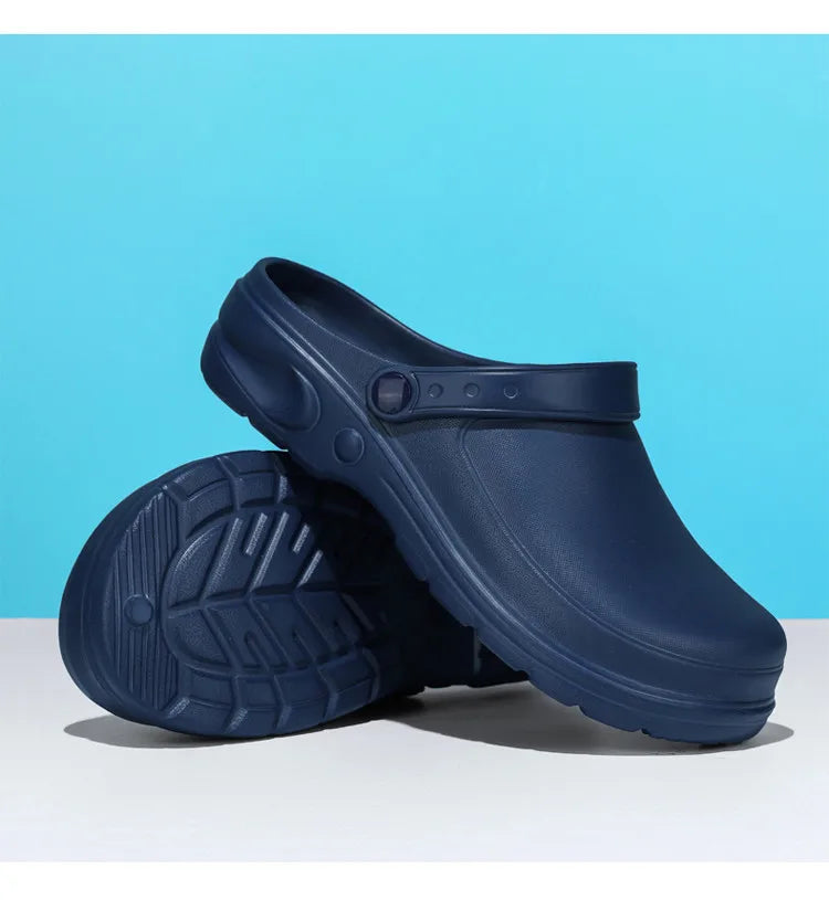Non-Slip Closed-Toe Operating Room Slippers, Medical Closed-Toe Slippers, Hospital Clogs, Surgical Shoes for Departments, Dual-Use