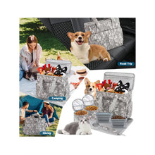 Large 6 PCS Airline Approved Dog Travel Bag Set Weekend Pet Travel Organizer with Multi-Function Pockets for Supplies