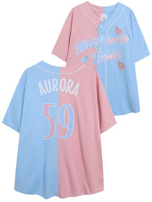 Disney Cinderella Embroidery Blouse T Shirt Short Sleeve