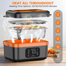 Quick Heating Cordless Electric Lunch Box,Rechargeable Self-Heating Food Warmer With 16000Mah Battery,For Work/Travel/Car/Office