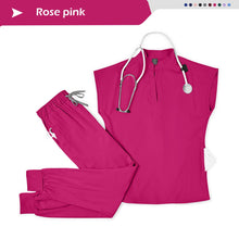 Wholesale Medical Scrub Set Spandex Stretch Nurse Scrub Beauty Spa Uniform Healthcare Nursing Pharmacy Lab Coat Clinical Uniform