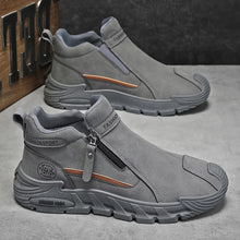 Baskets montantes à fermeture éclair pour hommes, chaussures décontractées antidérapantes