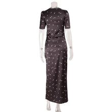 Robe longue sexy dos nu à pois pour femme, robe élégante en dentelle patchwork ajourée, col en V profond, sans manches, moulante pour club ou soirée