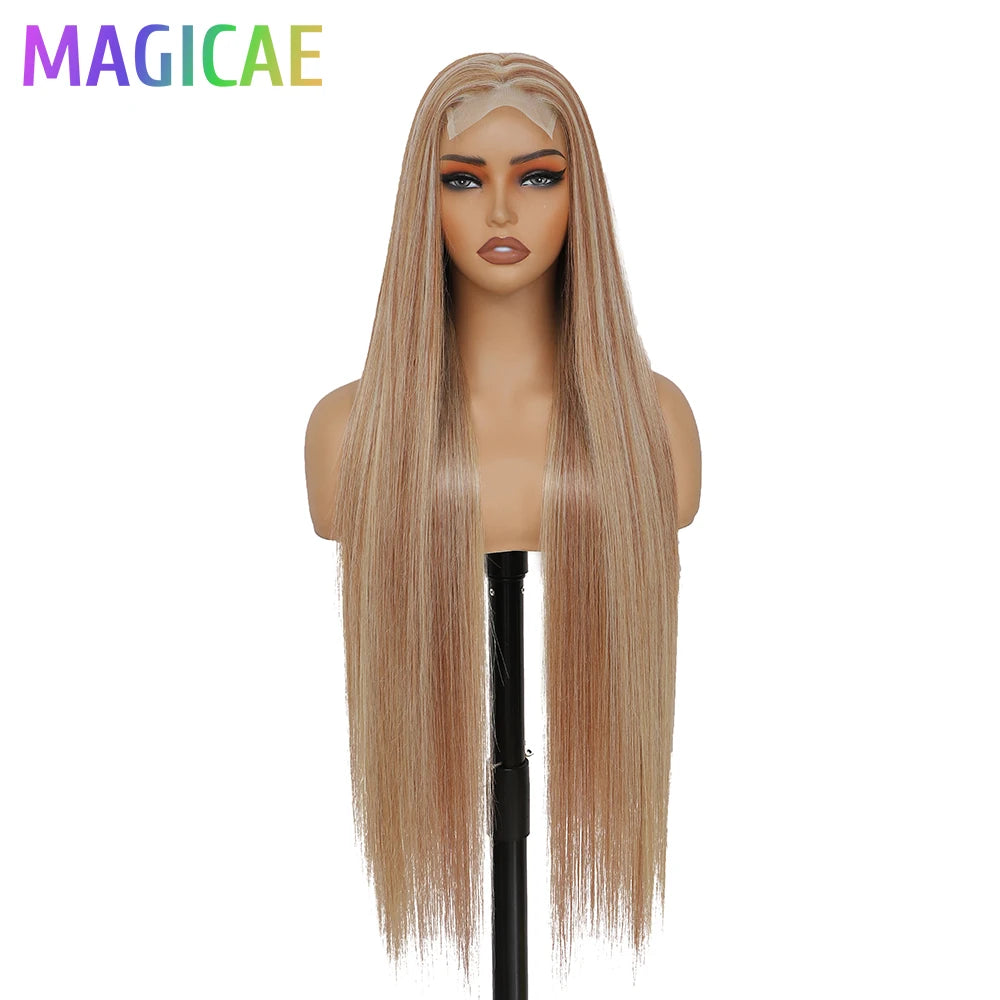 Magicae 36 Inch 4x4 Lace Front Wig Chestnut Brown Ombre