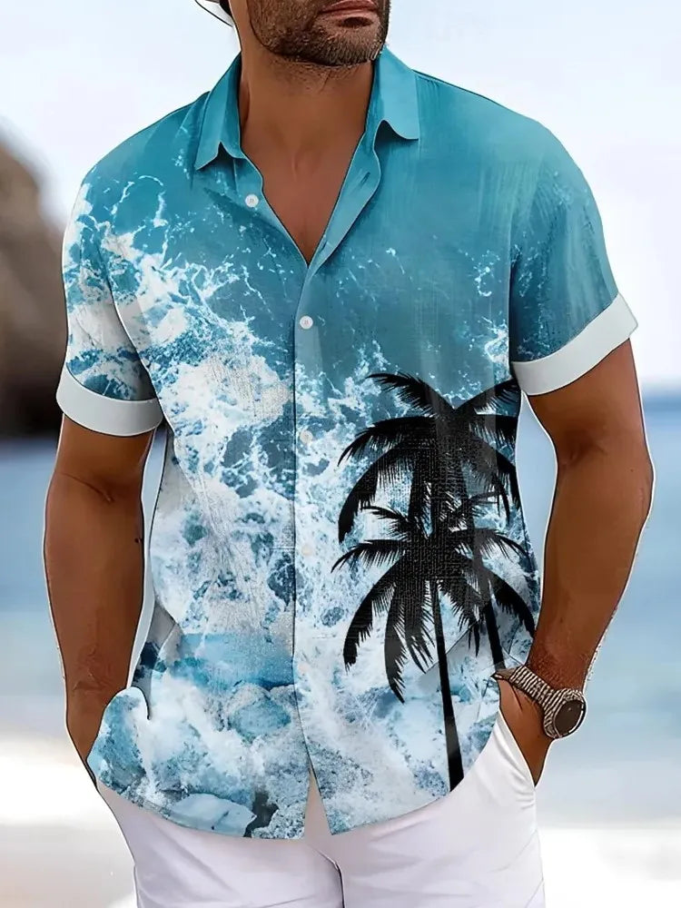 Men's T-shirts And Tank Tops Printed Short Sleeves Menswear Clothing Color Colorful Shirt Casual Cardigan Simple Style All-match