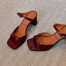 Women's High-Heeled Sandals: 2026 New Summer Collection – Square-Toe, Chunky-Heeled, Height-Enhancing Sandals for Outdoor Wear