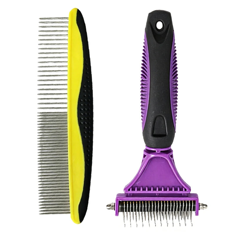 Bestseller Self Cleaning Pet Grooming Brush Dematting Comb Anti Shedding Remove Loose Hair Dog Cat Row Comb Removes