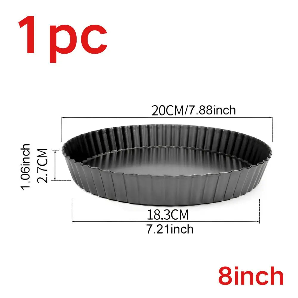 4/6/8/9 Inch Non-Stick Tart Pan Set with Removable Bottom for Quiches, Mini Cakes, Pizzas & Pastries, Ideal for Home Baking YMY