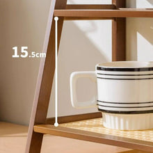 Organisateur de comptoir, porte-tasses à café à 2 niveaux, étagère de rangement polyvalente en bambou pour hôtel, appartement, coiffeuse, cuisine, maison