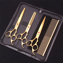 Pet Grooming Scissors Purple Dragon Japan Stainless Pink Curved Scissors For Dogs Dog Thinning Scissors Pet Chunker Shears Z3003