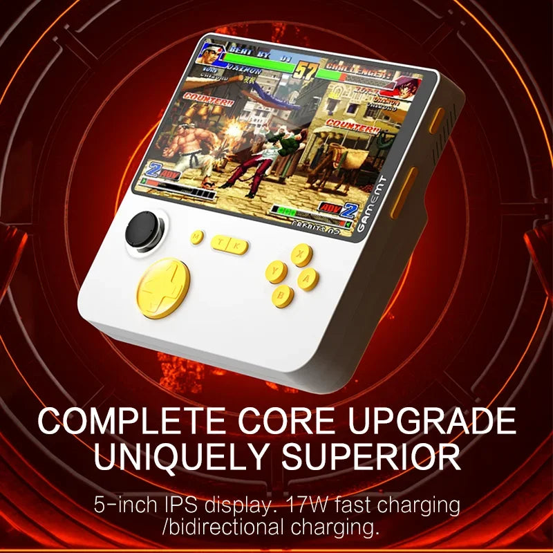 E5 Handheld Video Game Console 5 inch IPS Screen 5000mAh Power Bank 22W Retro Portable Arcade Gaming Console for Kids Adults