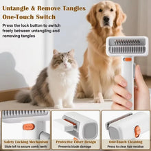 New 2-in-1 Pet Hair Comb One-click Self Cleaning Dematting Combs Hair Removal Smooth Pet Grooming Brush For Dogs Cats