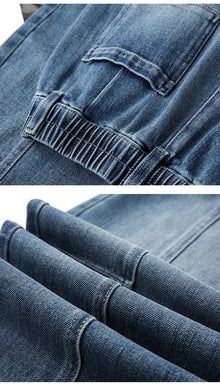 2026 New Arrival: Women's Blue High-Waisted Jeans, Fashionable Casual Wide-Leg Pants, Asian Sizes 26–30.