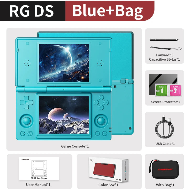 Anbernic RG DS Handheld 4 Inch IPS Dual Screen Android