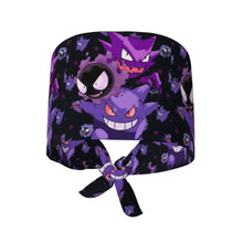 Working Caps For Unisex Women Gengar Nurse Hats Soft Comfy Work Scrubs Hat Casual Tie Back Custom DIY Medical Cap