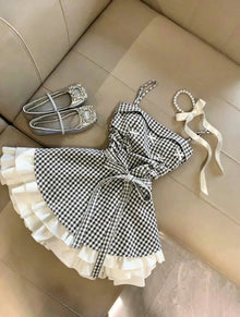 Sweet Princess French Lace Dress Harajuku Gyaru Style Elegant Chic Summer Kawaii 90s Women Fashion Dresses