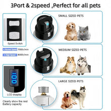 New Electric Dog Nail Clippers Rechargeable USB Charging LED Light Quiet Cat Nail Grinders Pet Paws Nail Grooming Supplies