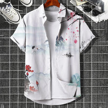 Simple Men'S Shirt 3d Printed Retro Fashion Top Loose Oversized Wear Every Day Casual Short Sleeved Shirt Comfort Men'S Clothing