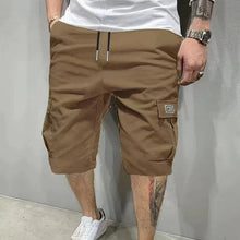 Summer New Mens Cargo Shorts Fashion Korean Version Loose Five Quarter Pants Men's Multi-pocket Straight Casual Short Pants