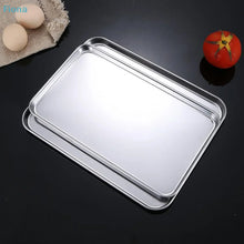 ☭Rectangular Stainless Steel Baking Sheets - Professional Oven Safe Trays for Cooking, Baking and Meal Prep