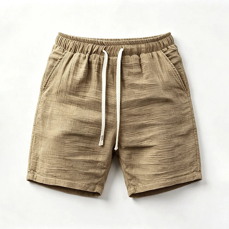 Men Linen Drawstring Waist Shorts Regular Fit Beach Resort Travel Daily Outdoor Vacation Casual Summer Walk Short Pants