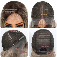 Noble 36 Inch Lace Front Wig Body Wave Ombre Blonde Cosplay