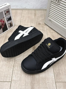 Retro Hong Kong Style Black Bread Shoes Unisex Casual Sports Sneakers Spring Autumn New Model Student Versatile Thick Bottom