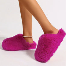 Winter Warm Fluffy Clogs Slippers Women Eva Fashion Fur Slippers For Woman Non Slip Home Slides Soft Faux Fur Fuzzy Slippers