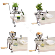 Stainless Steel Manual Juicer Extract Ginger Juice Machine Wheat Grass Juicer Auger Slow Squeezer