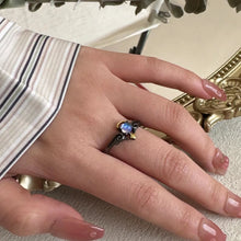 Angel and Demon Wings Couple Ring For Women Rose Gold Colour Black Fashion Moonstone Adjustable Opening Men's Ring Party Jewelry