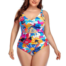 Plus Size Floral One Piece Swimsuit With Tummy Control