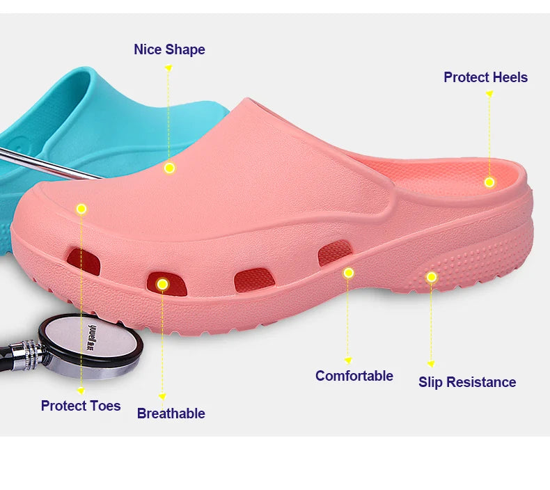 Medical Scrub Clogs Nurse Garden Shoes Arch Support House Slippers Sandals Breathable Slip On Indoor Outdoor Doctor Clogs X03
