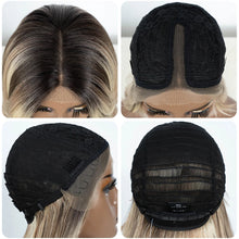 Noble 26 Inch Synthetic Lace Front Wig Ombre Blonde Cosplay