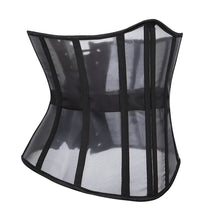 Women Underbust Bustiers Sexy Corset Top Mesh Breathable Lace Up Body Shaper Waist Trainer Sexy Corselet