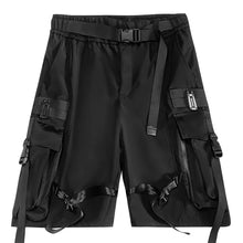 2023 Multi Pockets Street Punk Hip Hop Cargo Shorts Mens Tactical Techwear Knee Length Wide Leg Short Pants