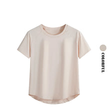 DRUR Yoga Tops Womens Breathable Quick Dry Short Sleeve Tee