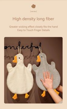Cartoon Goose Hand Towel for Kitchen Bathroom & Toilet Super Absorbent Quick Dry Hanging Type Hardwearing