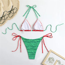 Watermelon Print Halter String Micro Bikini Swimwear Women