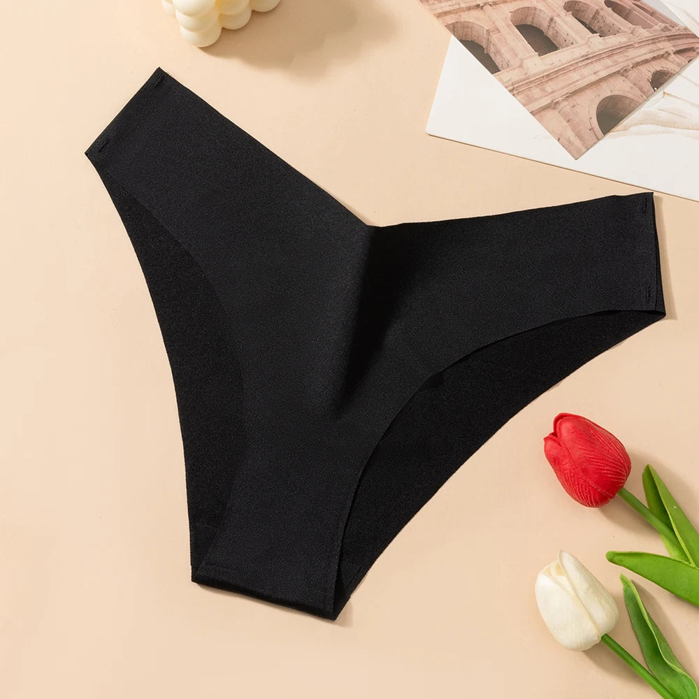 Sexy V-type Waist Women's Seamless Panties Low-Waist Tight-fitting Woman Panties Solid Simply Clothing Ladies Underpants M-XXL