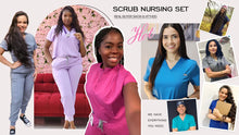 Wholesale Medical Scrub Set Spandex Stretch Nurse Scrub Beauty Spa Uniform Healthcare Nursing Pharmacy Lab Coat Clinical Uniform